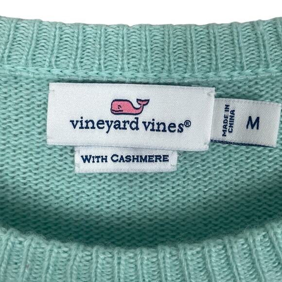 Vineyard Vines Cashmere Angora Blend Crewneck Sweater Preppy Classic Sz Medium - Picture 12 of 14